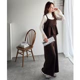 1枚で華奢見え華やか◎ダブルストラップペプラムサロペット | Classical Elf | 詳細画像25