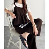 1枚で華奢見え華やか◎ダブルストラップペプラムサロペット | Classical Elf | 詳細画像31