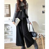 1枚で華奢見え華やか◎ダブルストラップペプラムサロペット | Classical Elf | 詳細画像1