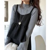 1枚で華奢見え華やか◎ダブルストラップペプラムサロペット | Classical Elf | 詳細画像2