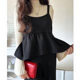 1枚で華奢見え華やか◎ダブルストラップペプラムサロペット | Classical Elf | 詳細画像3