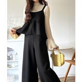 1枚で華奢見え華やか◎ダブルストラップペプラムサロペット | Classical Elf | 詳細画像4