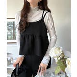 1枚で華奢見え華やか◎ダブルストラップペプラムサロペット | Classical Elf | 詳細画像5