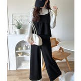 1枚で華奢見え華やか◎ダブルストラップペプラムサロペット | Classical Elf | 詳細画像6