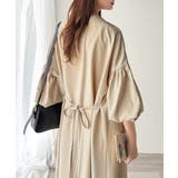 ぽわんとあざとく。ウエストリボン使い配色ステッチキーネックワンピース（長袖） | Classical Elf  | 詳細画像15 