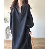 ぽわんとあざとく。ウエストリボン使い配色ステッチキーネックワンピース（長袖） | Classical Elf  | 詳細画像21 