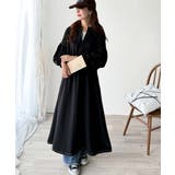 ぽわんとあざとく。ウエストリボン使い配色ステッチキーネックワンピース（長袖） | Classical Elf  | 詳細画像4 