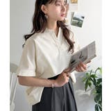 楽ちんな着心地×さらっとした肌触り。きれい見えも叶う一枚。リネン混バンドカラース… | Classical Elf | 詳細画像11