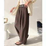 ブラウン | ゆるく、美しく、すらり整う。ボリュームギャザーイージータックパンツ(ウエストゴム… | Classical Elf