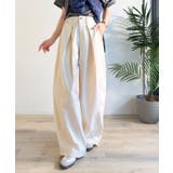 アイボリー | 旬なワイドシルエットが目を惹く１着♪タックバレルレッグパンツ | Classical Elf 