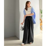 履くだけでお洒落見え。涼しげ素材で魅せる。サッカーチェックタックワイドパンツ | Classical Elf  | 詳細画像16 