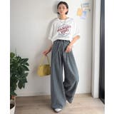 履くだけでお洒落見え。涼しげ素材で魅せる。サッカーチェックタックワイドパンツ | Classical Elf  | 詳細画像38 