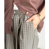 履くだけでお洒落見え。涼しげ素材で魅せる。サッカーチェックタックワイドパンツ | Classical Elf  | 詳細画像41 