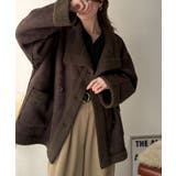 ふんわりボアで叶える、大人の暖かアウター。フェイクスエードムートンPコート(ミド… | Classical Elf | 詳細画像20