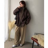 ふんわりボアで叶える、大人の暖かアウター。フェイクスエードムートンPコート(ミド… | Classical Elf | 詳細画像22