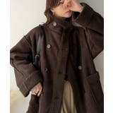 ふんわりボアで叶える、大人の暖かアウター。フェイクスエードムートンPコート(ミド… | Classical Elf | 詳細画像23