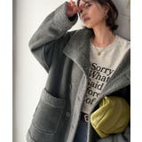 ふんわりボアで叶える、大人の暖かアウター。フェイクスエードムートンPコート(ミド… | Classical Elf | 詳細画像2