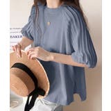 カジュアルな中にも上品さを。綿100% 袖山タックラグラン半袖Tシャツ | Classical Elf | 詳細画像21