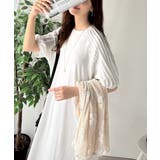 綿100% さらりと上品にきまる。袖タックラグラン半袖ワンピース（ロング丈） | Classical Elf  | 詳細画像1 