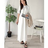 綿100% さらりと上品にきまる。袖タックラグラン半袖ワンピース（ロング丈） | Classical Elf  | 詳細画像2 