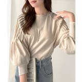 カジュアルな中にも上品さを。綿100%袖山タックラグラン長袖Tシャツ | Classical Elf  | 詳細画像6 