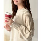 カジュアルな中にも上品さを。綿100%袖山タックラグラン長袖Tシャツ | Classical Elf  | 詳細画像8 