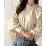 カジュアルな中にも上品さを。綿100%袖山タックラグラン長袖Tシャツ | Classical Elf  | 詳細画像11 