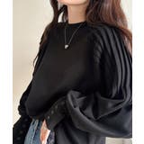 カジュアルな中にも上品さを。綿100%袖山タックラグラン長袖Tシャツ | Classical Elf  | 詳細画像14 