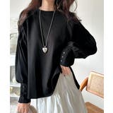 カジュアルな中にも上品さを。綿100%袖山タックラグラン長袖Tシャツ | Classical Elf  | 詳細画像17 