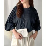 カジュアルな中にも上品さを。綿100%袖山タックラグラン長袖Tシャツ | Classical Elf  | 詳細画像19 