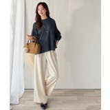 カジュアルな中にも上品さを。綿100%袖山タックラグラン長袖Tシャツ | Classical Elf  | 詳細画像20 