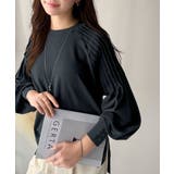 カジュアルな中にも上品さを。綿100%袖山タックラグラン長袖Tシャツ | Classical Elf  | 詳細画像21 