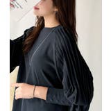 カジュアルな中にも上品さを。綿100%袖山タックラグラン長袖Tシャツ | Classical Elf  | 詳細画像22 