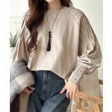 カジュアルな中にも上品さを。綿100%袖山タックラグラン長袖Tシャツ | Classical Elf | 詳細画像26