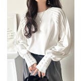 カジュアルな中にも上品さを。綿100%袖山タックラグラン長袖Tシャツ | Classical Elf  | 詳細画像1 