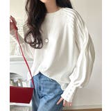 カジュアルな中にも上品さを。綿100%袖山タックラグラン長袖Tシャツ | Classical Elf  | 詳細画像3 