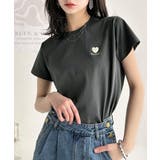 トレンドをまとう。綿100％シルケット風ハート胸サガラ刺繍Tシャツ（半袖） | Classical Elf  | 詳細画像11 