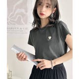 トレンドをまとう。綿100％シルケット風ハート胸サガラ刺繍Tシャツ（半袖） | Classical Elf  | 詳細画像15 