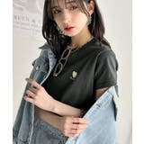 トレンドをまとう。綿100％シルケット風ハート胸サガラ刺繍Tシャツ（半袖） | Classical Elf  | 詳細画像18 