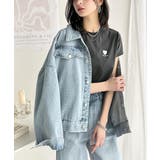 トレンドをまとう。綿100％シルケット風ハート胸サガラ刺繍Tシャツ（半袖） | Classical Elf  | 詳細画像19 