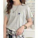 トレンドをまとう。綿100％シルケット風ハート胸サガラ刺繍Tシャツ（半袖） | Classical Elf  | 詳細画像28 