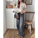 トレンドをまとう。綿100％シルケット風ハート胸サガラ刺繍Tシャツ（半袖） | Classical Elf  | 詳細画像35 