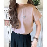 トレンドをまとう。綿100％シルケット風ハート胸サガラ刺繍Tシャツ（半袖） | Classical Elf  | 詳細画像38 