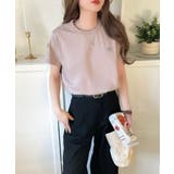 トレンドをまとう。綿100％シルケット風ハート胸サガラ刺繍Tシャツ（半袖） | Classical Elf  | 詳細画像42 