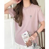 トレンドをまとう。綿100％シルケット風ハート胸サガラ刺繍Tシャツ（半袖） | Classical Elf  | 詳細画像43 