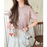 トレンドをまとう。綿100％シルケット風ハート胸サガラ刺繍Tシャツ（半袖） | Classical Elf  | 詳細画像44 