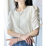 着るだけで華やかに。ふくれジャガード袖タックギャザープルオーバー（半袖） | Classical Elf  | 詳細画像11 