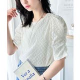 着るだけで華やかに。ふくれジャガード袖タックギャザープルオーバー（半袖） | Classical Elf  | 詳細画像12 