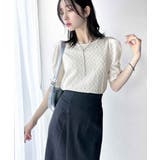 着るだけで華やかに。ふくれジャガード袖タックギャザープルオーバー（半袖） | Classical Elf  | 詳細画像15 