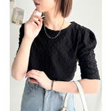 着るだけで華やかに。ふくれジャガード袖タックギャザープルオーバー（半袖） | Classical Elf  | 詳細画像19 